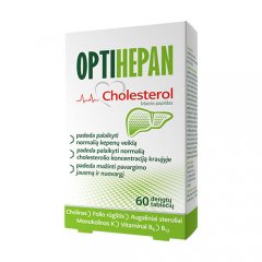 Optihepan Cholesterol, 60 dengtų tablečių