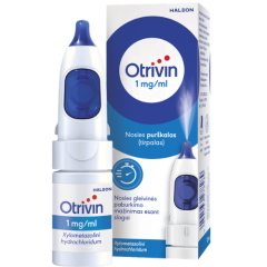 Nosies purškalas OTRIVIN 0,1%, 10 ml