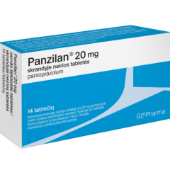 Panzilan 20 mg tabletės lizdinėje pakuotėje, N14 