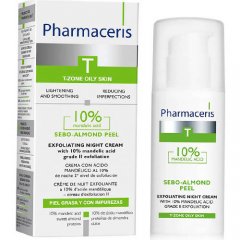PHARMACERIS T SEBO ALMOND naktinis kremas pilingas, 50ml