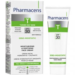 PHARMACERIS T SEBO MOISTATIC raminamasis kremas,SPF30, 50ml
