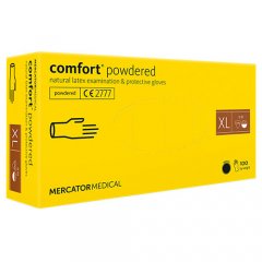 Pirštinės Comfort lateksinės nesterilios pudruotos XL N100