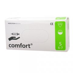 Latekso pirštinės Comfort, be pudros, nesterilios, S dydžio, N100