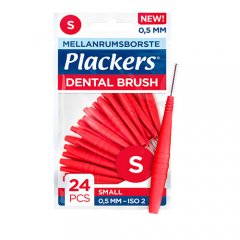 PLACKERS tarpdančių šepetėliai DENTAL BRUSH, S, 0,5 mm N24