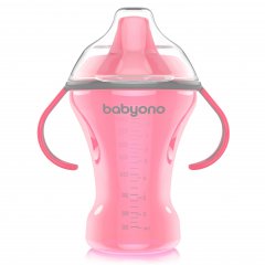 BabyOno neišsiliejantis puodelis kietu snapeliu NATURAL NURSING, 260 ml