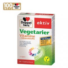 Doppelherz aktiv Vegetarier Vitamine + Mineralstoffe tabletės N30