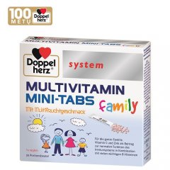 Doppelherz system Multivitamin Mini - Tabs family Direct paketėliai N20