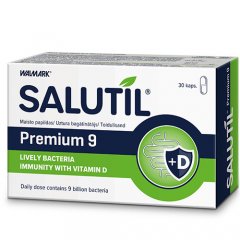 Probiotikai SALUTIL PREMIUM 9 (9 mlrd. Gyvybingųjų bakterijų), 30 kaps. 