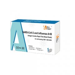 Greitasis SARS-CoV-2 (Covid-19) ir gripo (A+B) antigenų sudėtinis testas, 1 vnt.