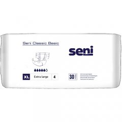 Sauskelnės suaugusiems SENI CLASSIC BASIC, XL dydis, 30 vnt.