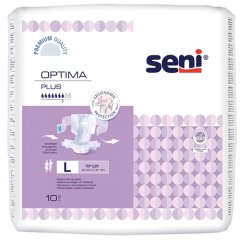 Seni Optima Plus Large juostinės sauskelnės N10 