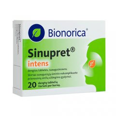 Sinupret intens tabletės suaugusiems,160 mg, N20