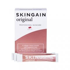 SkinGain original hidrolizuotas I ir II tipo kolagenas su vitaminu C, 166 g, 30 miltelių