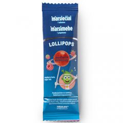 Vaikams MARSIEČIAI LOLLIPOPS ledinukas aviečių skonio, 10 g