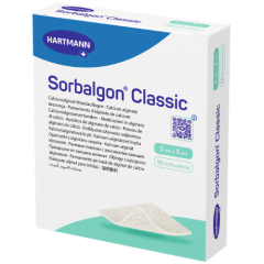 Kalcio alginato tvarstis SORBALGON CLASSIC 5x5 cm 10vnt.