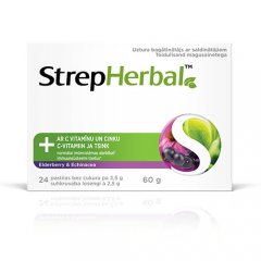 StrepHerbal Elderberry&Echinacea pastilės N24