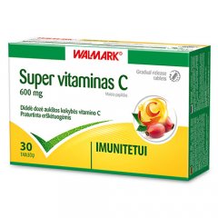 Vitaminas C WALMARK SUPER VITAMINAS C 600mg, 30 tab.