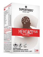 Nervų sistemai SUPERFOODS MEMOACT PLUS, 30 kapsulių