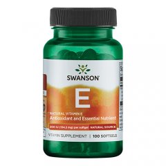 Swanson natūralus vitaminas E, kapsulės, N100