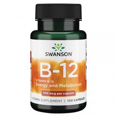 Vitaminas B12 SWANSON, 100 kapsulių