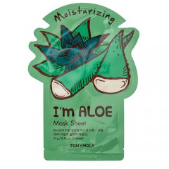 TONYMOLY I’m Real Aloe Mask Sheet Lakštinė veido kaukė su alijošiumi 21g