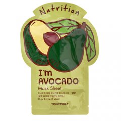 TONYMOLY I'm Real Avocado Mask Sheet Lakštinė veido kaukė su avokadais 21g