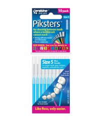 Piksters tarpdančių šepetėliai, 1.2–1.4 mm, melsvi, N10