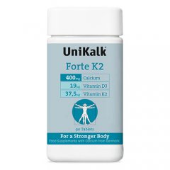 UniKalk Calcium Forte K2 tabletės N90