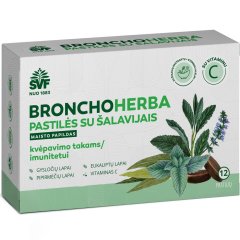 Pastilės su šalavijais ŠVF BRONCHOHERBA, 12 vnt.