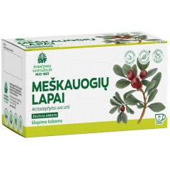 Žolelių arbata ŠVF MEŠKAUOGIŲ LAPAI, 1.5 g. 24 vnt.
