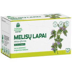 Žolelių arbata ŠVF MELISŲ LAPAI, 1,5 g. 24 vnt.