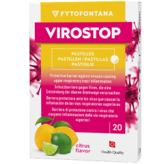 Nuo virusų citrinų skonio FYTOFONTANA VIROSTOP, 20 pastilių  Nuo virusų citrinų skonio FYTOFONTANA VIROSTOP, 20 pastilių