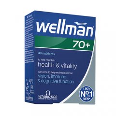 Vyrams nuo 70 metų WELLMAN 70+, 30 tab.