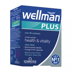 WELLMAN Plus Omega 3 6 9, 56 kapsulės/tabletės
