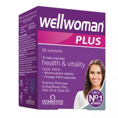 Maisto papildas moterims WELLWOMAN PLUS OMEGA 3 6 9 , 56 kaps./tab.