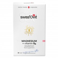 Magnis ir vitaminas B6 SWISSOVIT, 30 kapsulių