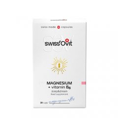 Magnis ir vitaminas B6 SWISSOVIT, 30 kapsulių