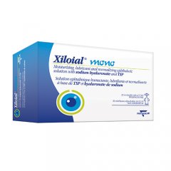 Drėkinamieji akių lašai XILOIAL, 20 dozių po 0,5 ml.