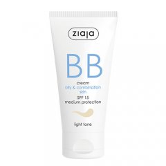 BB kremas riebiai, mišriai odai lengvo atspalvio ZIAJA, SPF 15, 50 ml