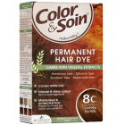 Ilgalaikiai plaukų dažai COLOR & SOIN, vario blondinė (8C), 135 ml