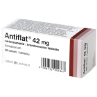 Nuo dujų susidarymo žarnyne ANTIFLAT 42 mg, 50 kramtomūjų tablečių