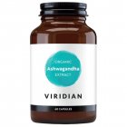 Nervų sistemai VIRIDIAN ORGANIC ASHWAGANDHA EXTRACT, 60 kaps.