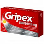 Peršalimo siptomams GRIPEX, 500/30/15mg, 20 tab.