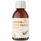 Žuvų taukai su Camelina sativa aliejumi ECOSH, apelsinų skonio, 150 ml