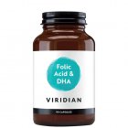 VIRIDIAN Folic Acid with DHA kapsulės, N90