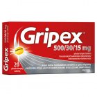 Gripex 500/30/15mg plėvele dengtos tabletės N20