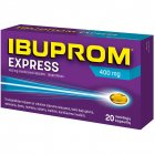 Skausmui, karščiavimui, uždegimui IBUPROM EXPRESS, 400 mg, 20 kaps.