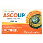 Liposominis vitaminas C, ASCOLIP 1000 mg, gelis pakeliuose, 30 vnt.