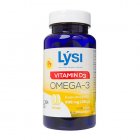 Lysi Omega-3 Fish Oil žuvų taukai + vitaminas D3 kapsulėse, N120