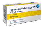 Paracetamolis Sanitas, 500 mg tabletės, N20
